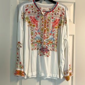 Johnny Was long sleeve blouse